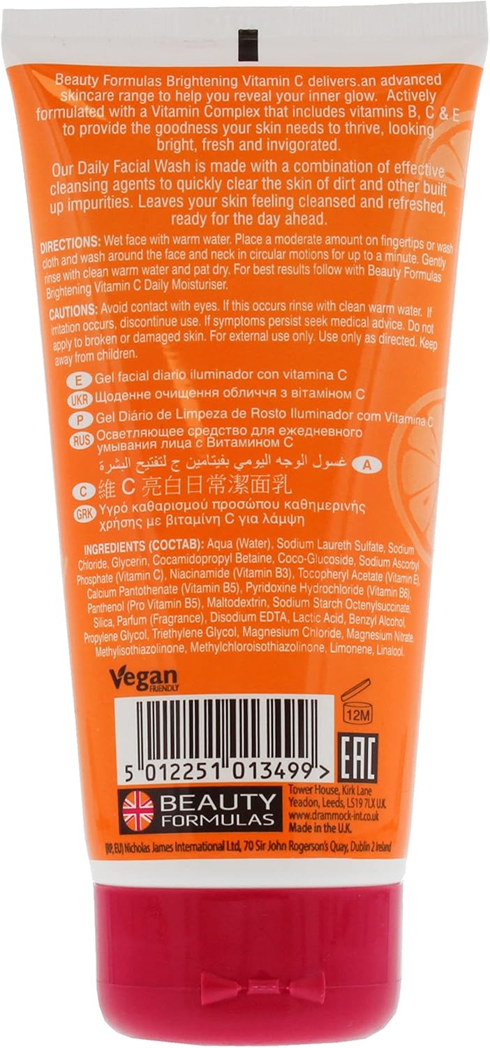 BEAUTY FORMULAS - BRIGHTENING VITAMIN C DAILY FACIAL WASH