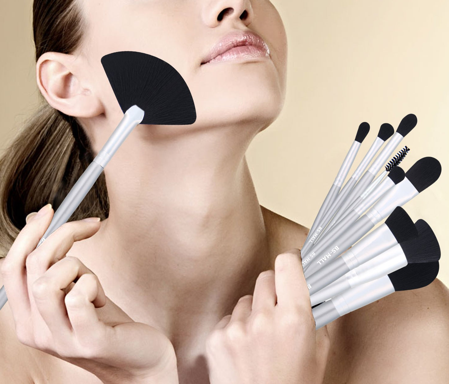 BS MALL 14 PCS BRUSH SET - SYNTHETIC SILVER