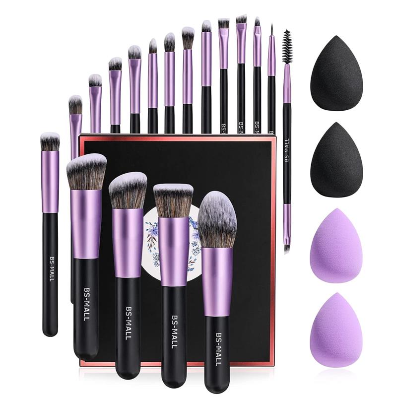 BS-MALL 18 PIECES MAKEUP BRUSH WITH 4 BEAUTY BLENDER