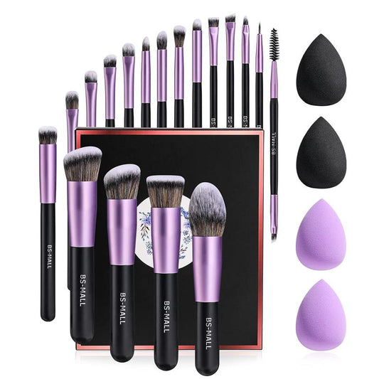 BS-MALL 18 PIECES MAKEUP BRUSH WITH 4 BEAUTY BLENDER