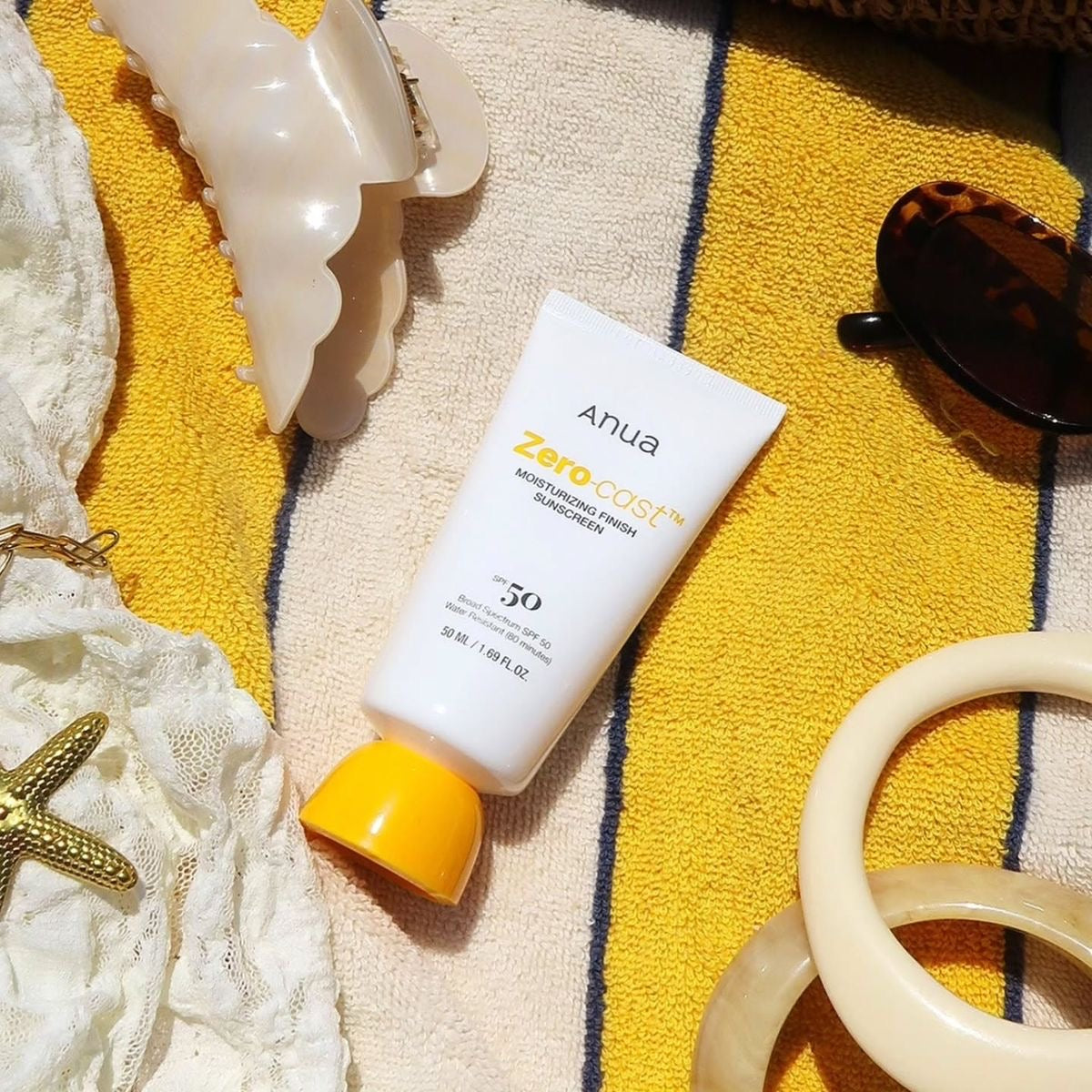 Anua Zero Cast moisturizing finish suncreen SPF 50+