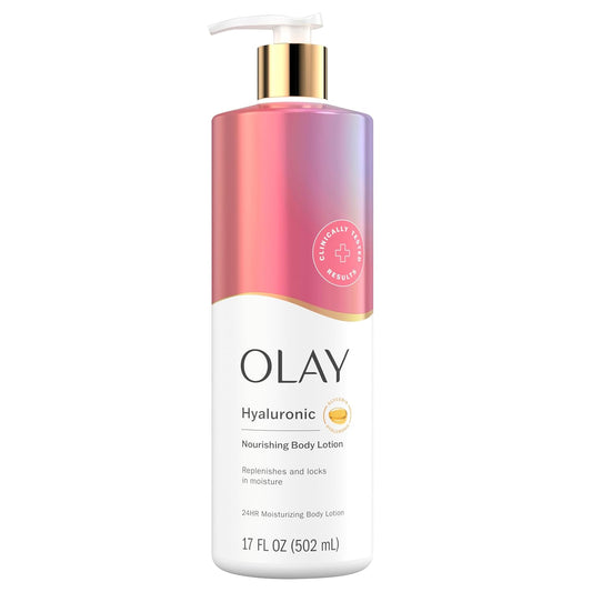 OLAY HYALURONIC NOURISHING BODY LOTION- REPLENISHES AND LOCKS IN MOISTURE