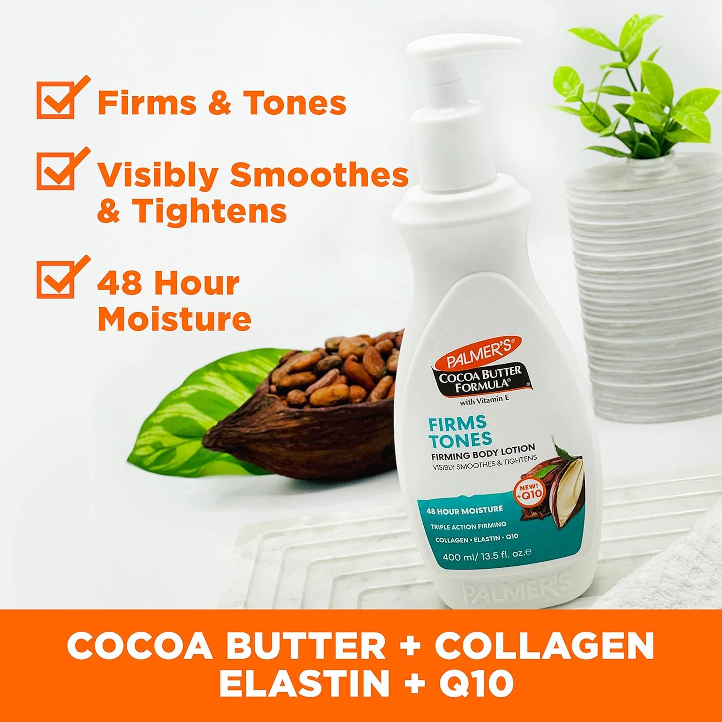 PALMER'S COCOA BUTTER FORMULA - VITAMIN E FIRMS TONES FIRMING BODY LOTION