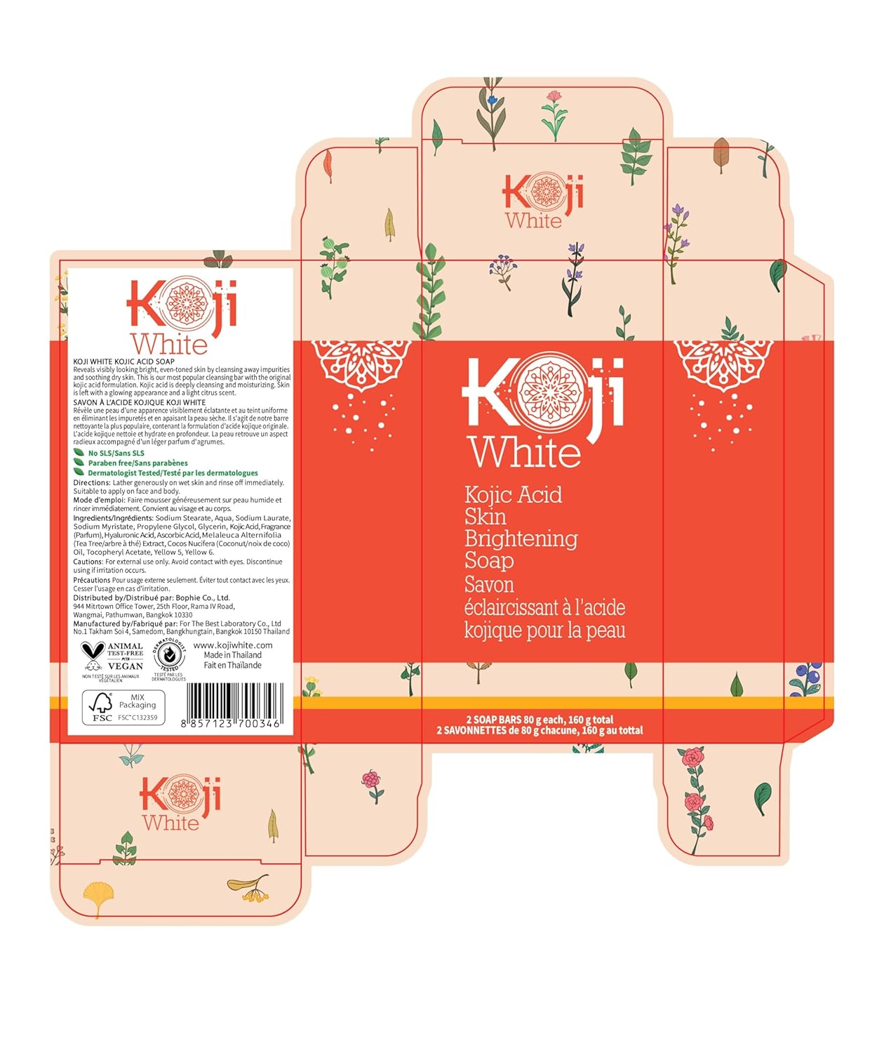 KOJI - WHITE KOJIC ACID SKIN BRIGHTENING SOAP