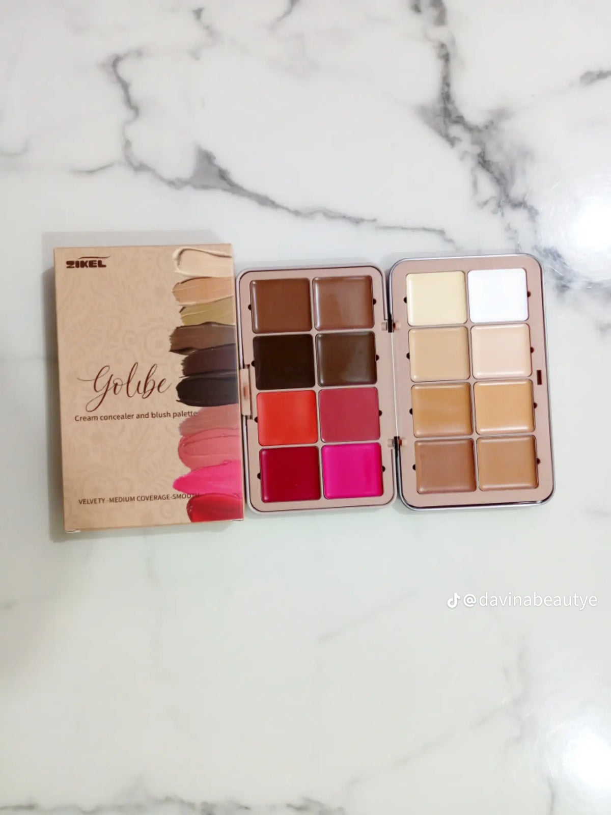 Zikel golibe cream concealer and blush palette