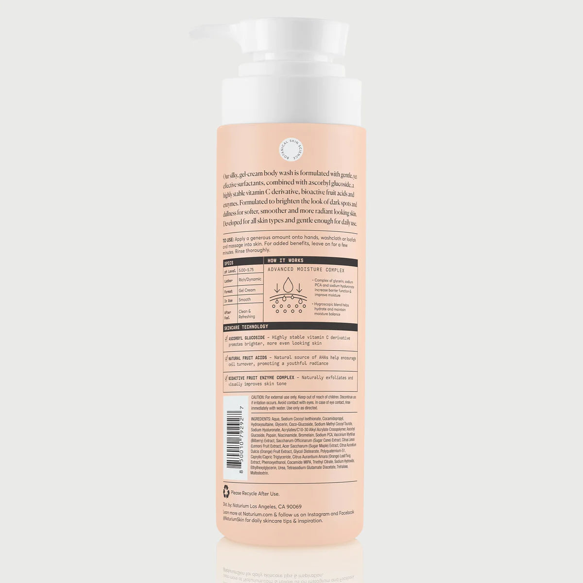 NATURIUM - THE BRIGHTENER VITAMIN C BODY WASH