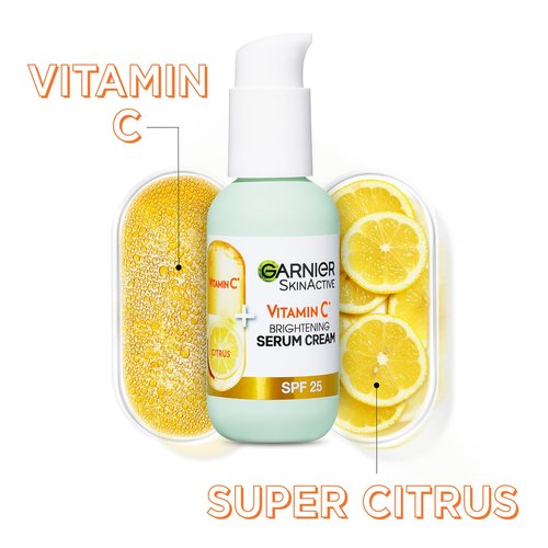 GARNIER SKINACTIVE - VITAMIN C 2 IN 1 BRIGHTENING SERUM CREAM SPF 25