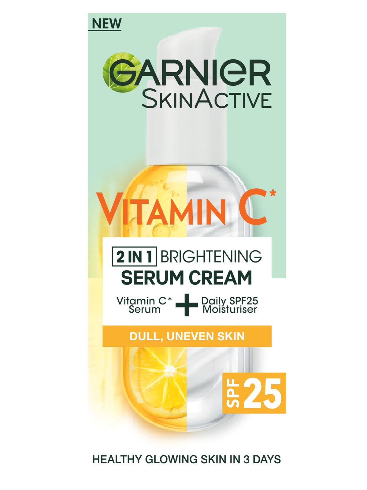 GARNIER SKINACTIVE - VITAMIN C 2 IN 1 BRIGHTENING SERUM CREAM SPF 25