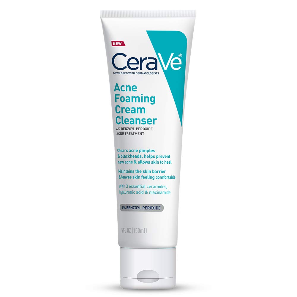 CERAVE ACNE FOAMING CREAM CLEANSER (BENZOYL PEROXIDE ACNE TREATMENT 4% BENZOYL PEROXIDE)