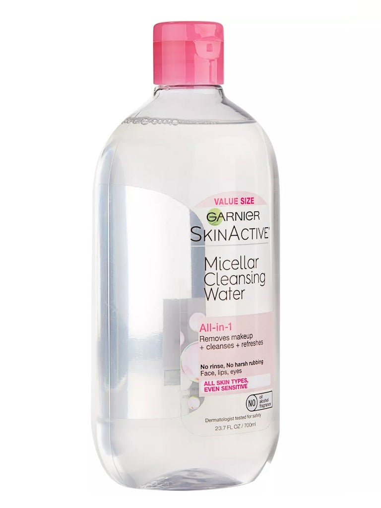 GARNIER MICELLAR CLEANSING WATER. REMOVES MAKE-UP+CLEANSES+SOOTHES