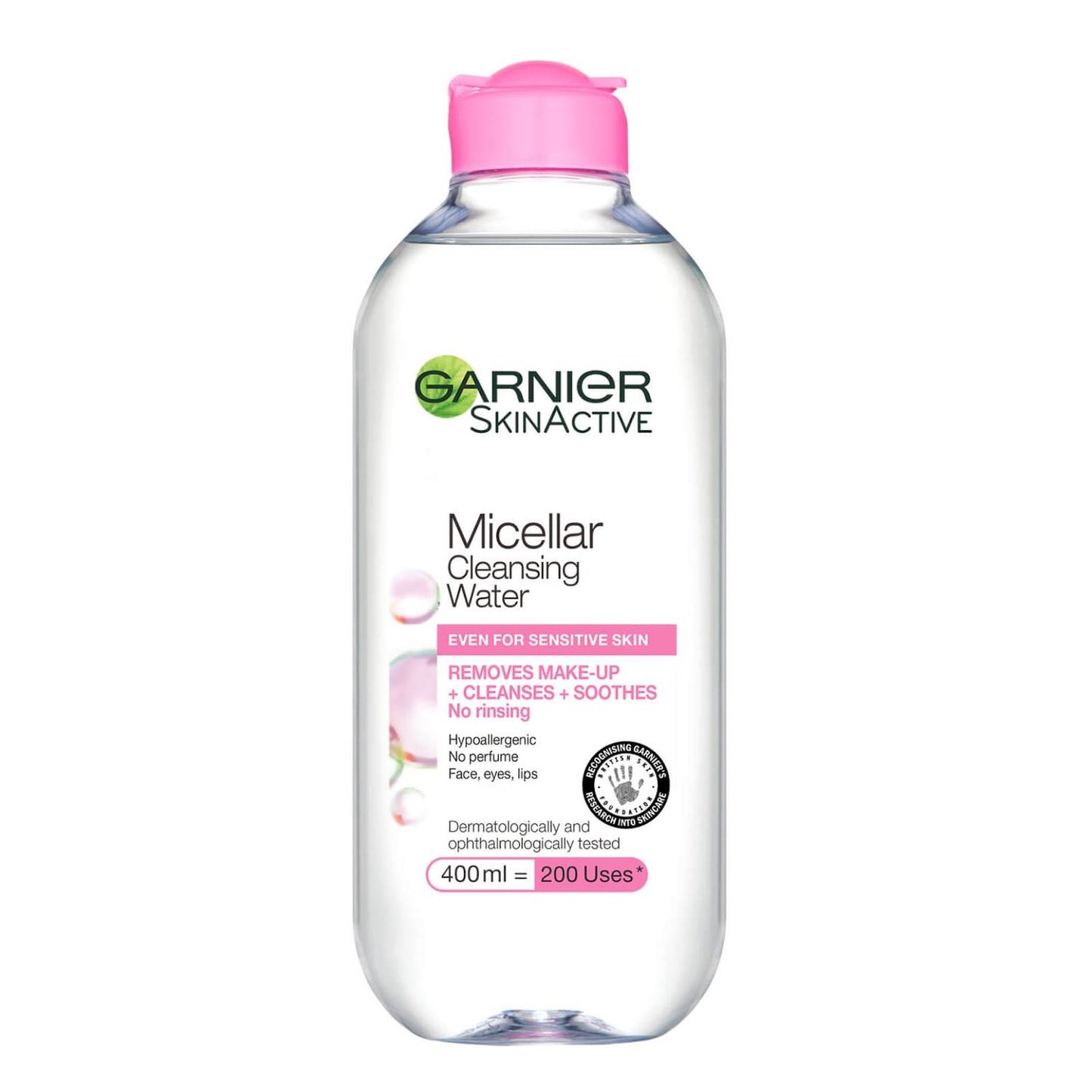 GARNIER MICELLAR CLEANSING WATER. REMOVES MAKE-UP+CLEANSES+SOOTHES